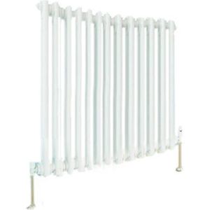 Design radiator horizontaal 2 kolom staal wit 60x60,8cm 818 watt - Eastbrook Rivassa