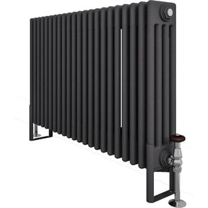 Eastbrook Rivassa - 4 Koloms Radiator Mat Antraciet 60x60,5cm