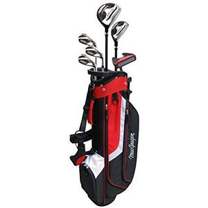 MacGregor Heren CG3000 Golf Half Set & Golf Club Bag Pakket Set, Zwart/Rood, Rechterhand