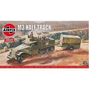 Airfix Vintage Classics Set - A02318V M3 Half-Track - Plastic modelbouwsets voor motorvoertuigen voor volwassenen en kinderen vanaf 8 jaar, set bevat 54 stuks, sprues en stickers - Modelvoertuigset op schaal 1:76