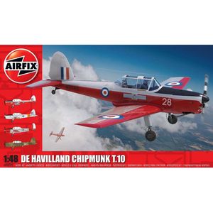 Airfix Modelset - A04105 de Havilland Chipmunk T.10 Modelbouwset - Plastic modelvliegtuigsets voor volwassenen en kinderen vanaf 8 jaar, set inclusief sprues en stickers - Schaalmodel 1:48