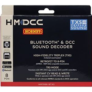 Hornby R7336 HM7000-8TXS: Bluetooth® & DCC geluidsdecoder (8-pins) - Hornby accessoires voor 00 gauge spoor- en treinsets - compatibel met geselecteerde Hornby modeltreinen, wit