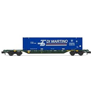 Arnold - FS CEMAT, Sgnss container transporter wagon, groene kleurstelling, geladen met 45' container DI MARTINO, ep. VI