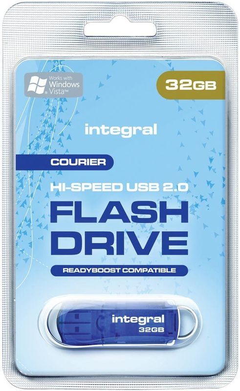 Integral INFD32GBCOU USB flash drive 32 GB USB Type-A 2.0 Blauw, Zilver