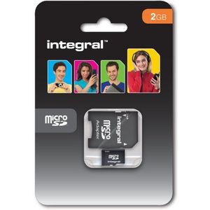 Integral Micro SD Flash-geheugenkaart met SD-adapter 2 GB