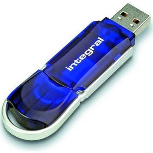 Integral 2GB USB 2.0 Courier Flash Drive/INFD2GBCOU transparant blauw