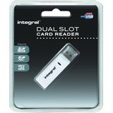 Integral SD/MicroSD Card Reader - USB 2.0 - Dual Slot