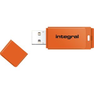 Integral 16GB USB2.0 DRIVE NEON ORANGE USB flash drive USB Type-A 2.0 Oranje