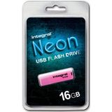 Integral Neon USB 2.0 stick, 16 GB, roze