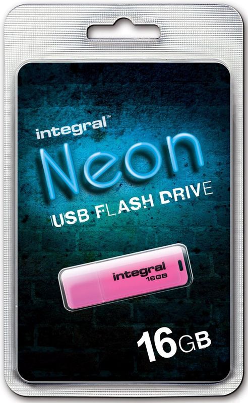 Integral INFD16GBNEONPK USB flash drive 16 GB USB Type-A 2.0 Roze