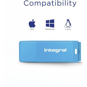 Integral INFD32GBNEONB USB flash drive 32 GB USB Type-A 2.0 Blauw