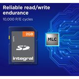 Integral - SD-kaart - Blauw - 2 GB - Geheugenkaart