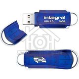 Integral INFD16GBCOU3.0 USB flash drive 16 GB USB Type-A 3.2 Gen 1 (3.1 Gen 1) Blauw, Zilver