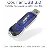 Integral INFD32GBCOU3.0 USB flash drive 32 GB USB Type-A 3.2 Gen 1 (3.1 Gen 1) Blauw, Zilver