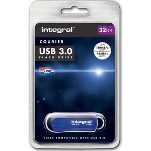 Integral USB 3.0 stick 32 GB blauw tot 100 MB/s