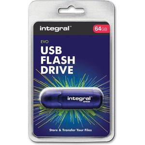 Integral Evo USB 2.0 stick, 64 GB - blauw 5055288418585