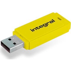 Integral INFD64GBNEONYL USB flash drive 64 GB USB Type-A 2.0 Geel