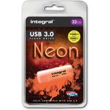 Integral 32GB Neon Blue USB Stick SuperSpeed Fast Memory 3.0 Flash Drive