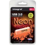 Integral Neon 64 GB USB-stick USB 3.0 oranje