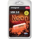 Integral INFD64GBNEONOR3.0 USB flash drive 64 GB USB Type-A 3.2 Gen 1 (3.1 Gen 1) Oranje