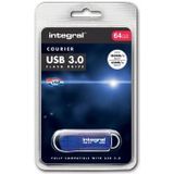 Integral 64 GB USB 3.0 Flash Drive Courier Blauw tot 100 MBs