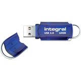 Integral 64 GB USB 3.0 Flash Drive Courier Blauw tot 100 MBs