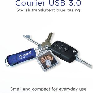 Integral INFD64GBCOU3.0 USB flash drive 64 GB USB Type-A 3.2 Gen 1 (3.1 Gen 1) Blauw, Zilver