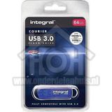 Integral INFD64GBCOU3.0 USB flash drive 64 GB USB Type-A 3.2 Gen 1 (3.1 Gen 1) Blauw, Zilver
