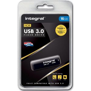 Integral Memory INFD16GBNOIR3.0 16GB geheugenkaart zwart