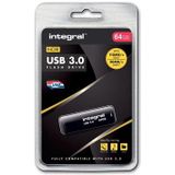 Integral INFD64GBNOIR3.0 USB flash drive 64 GB USB Type-A 3.2 Gen 1 (3.1 Gen 1) Zwart