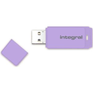 Integral - USB-stick 32 GB USB 2.0 – pastelkleuren – lila