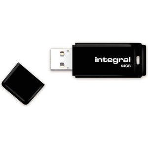 Integral - USB-stick, 64 GB, USB 2.0, zwart