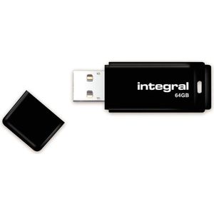 Integral USB-sticks 64GB Black USB Flash Drive, USB2.0, 10.1g