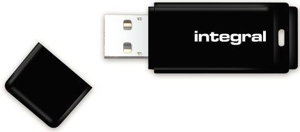 Integral USB Stick 64GB - USB 2.0 - Zwart - Windows - Mac - Linux