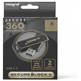 Integral INFD8GB360SEC3.0 USB flash drive 8 GB USB Type-A 3.2 Gen 1 (3.1 Gen 1) Zwart, Goud