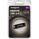 Integral INFD32GB360SEC3.0 USB flash drive 32 GB USB Type-A 3.2 Gen 1 (3.1 Gen 1) Zwart, Goud