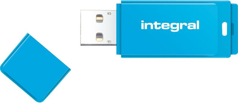 INTEGRALE 64 GB USB 2.0 Neon Key - Blauw
