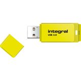 Integral 16GB USB3.0 DRIVE NEON YELLOW UP TO R-80 W-10 MBS USB flash drive USB Type-A 3.2 Gen 1 (3.1 Gen 1) Geel