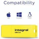 Integral INFD32GBNEONYL3.0 USB flash drive 32 GB USB Type-A 3.2 Gen 1 (3.1 Gen 1) Geel