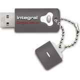 Integral 16 GB Crypto-197 256-bit 3.0 USB versleuteld Flash Drive Geheugen – gecertificeerd volgens FIPS 197, bescherming van wachtwoordaanvallen door ruwe kracht en dubbellaags waterdicht ontwerp