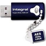 Integral 32 GB Crypto-197 256-bit 3.0 USB-geheugenstick, versleuteld dual wachtwoord – FIPS 197-gecertificeerd, bescherming tegen wachtwoordaanvallen door ruwe kracht en waterdicht design