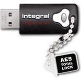 Integral 8 GB Crypto-140-2 256-bit 3.0 USB-stick versleuteld flash-geheugen – FIPS 140-2 niveau 3 gecertificeerd, wachtwoordaanvallen door ruwe kracht en waterdicht ontwerp