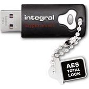 Integral 8 GB Crypto-140-2 256-bit 3.0 USB-stick versleuteld flash-geheugen ��– FIPS 140-2 niveau 3 gecertificeerd, wachtwoordaanvallen door ruwe kracht en waterdicht ontwerp