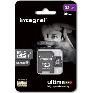 Integral Memory INMSDH32G10-90U1 microSDHC Class 10 UltimaPro UHS-1 32GB geheugenkaart