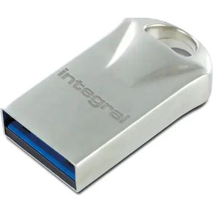 Integral 128GB USB3.0 DRIVE FUSION METAL + KEYLACE UP TO R-200 W-35 MBS USB flash drive USB Type-A 3.2 Gen 1 (3.1 Gen 1) Zilver