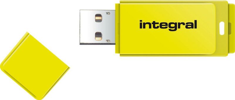 Integral INFD128GBNEONYL USB flash drive 128 GB USB Type-A 2.0 Geel