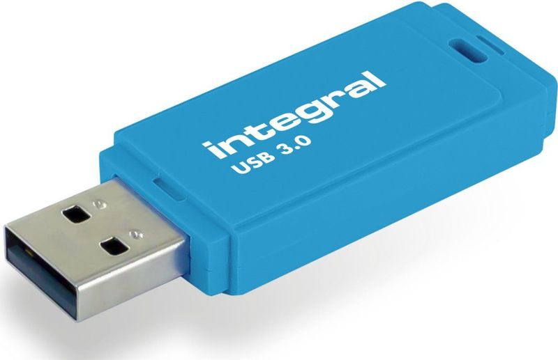 Usb-stick Integral 128gb 3.0 Neon Blauw - Blister A 1 Stuk