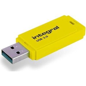 Integral 128GB Neon Yellow USB 3.0 Super Speed Fast Flash Drive (tot 120MB/s)