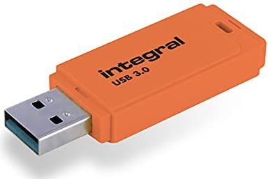 Integral INFD128GBNEONOR3.0 USB flash drive 128 GB USB Type-A 3.2 Gen 1 (3.1 Gen 1) Oranje