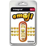 Usb-stick integral 64gb 2.0 emoji | Blister a 1 stuk